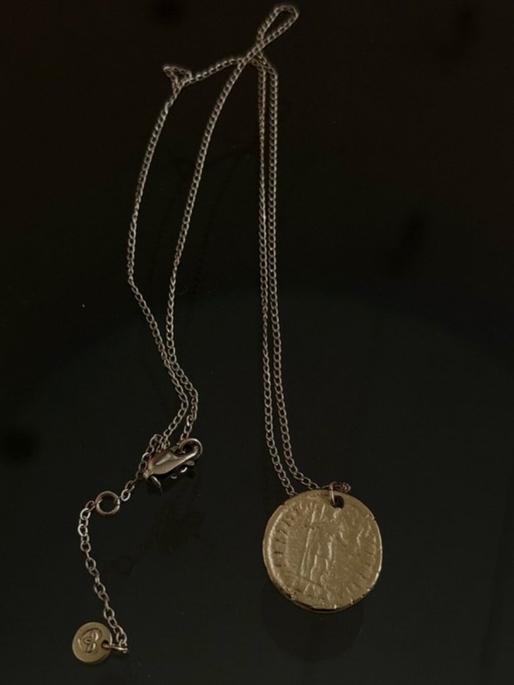 Goddess Coin Pendant Gold Vermeil Necklace